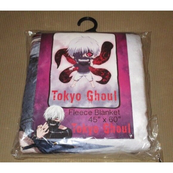 New Tokyo Ghoul Ken Kaneki Kagune Fleece Throw Gift Blanket Dark Manga Chibi NIP - Picture 2 of 2